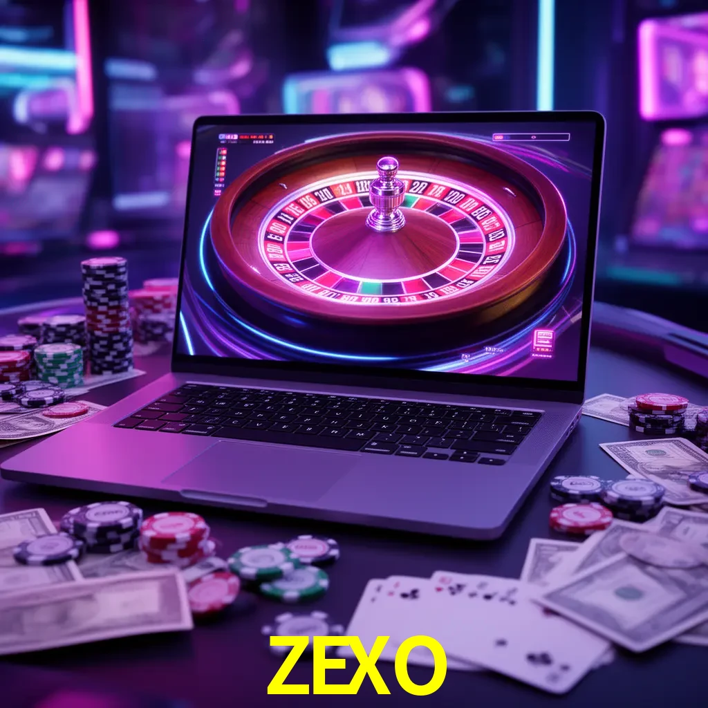 Centro móvil ZEXO con casino, cajero, bonos, app y acceso de cuenta para México